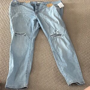 Levi's Light Blue Ripped Skinny Jeans